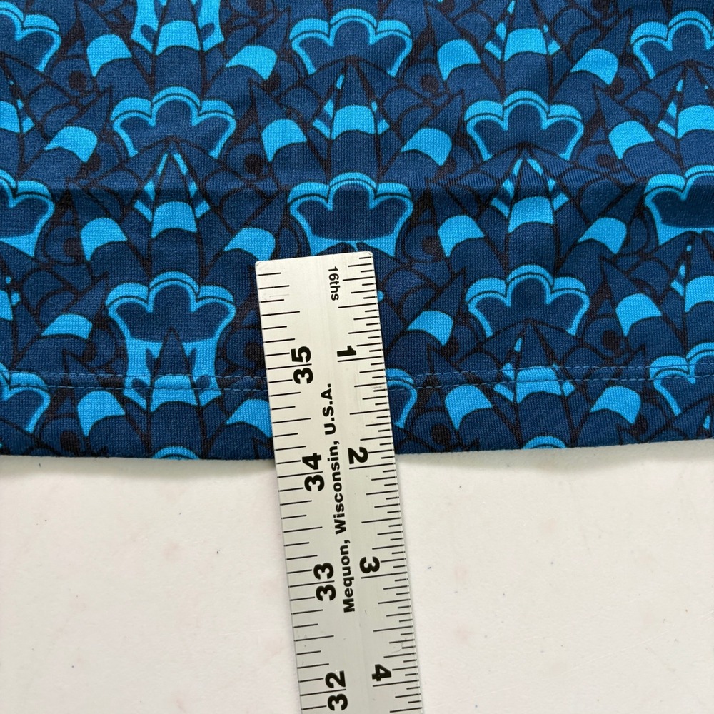 Title Nine Getaway Dress Size XL Blue Geometric Print Quarter Zip Long Sleeve - Picture 11 of 11